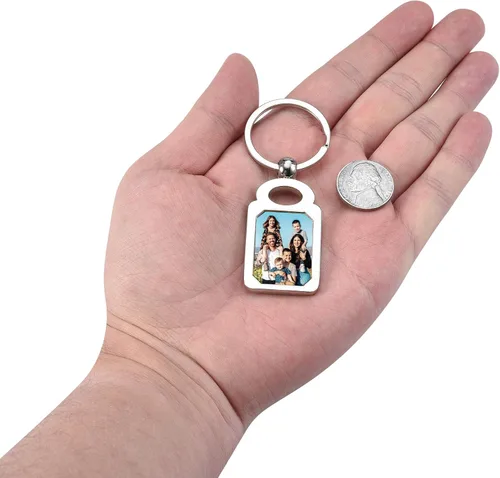 Vista 6 de Personalized Master Llavero personalizado con foto de color personalizado, llavero de aleación, regalos conmemorativos para amantes de la familia