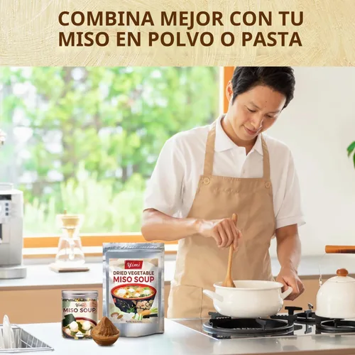 Vista 8 de Yimi - Sopa liofilizada de tofu y miso de verduras para ramen, no pasta de miso