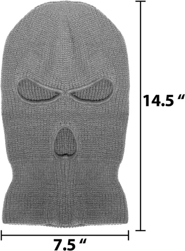 Vista 3 de Camlinbo 4 Pack 3 Hole Full Face Cover Ski Mask Double Thermal Knitted Ski Face Mask for Winter Outdoor Sports Men Women