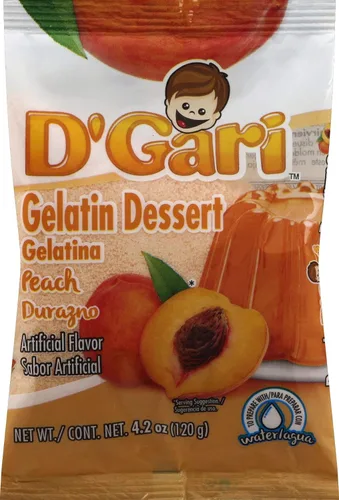 Vista 5 de D GARI - Mezcla de gelatina regular con nivel de azúcar, bolsa de plástico, 735257013121, arándano, 4.2 onzas