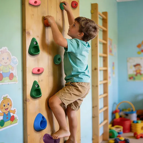 Vista 6 de 20 piezas de pared de escalada en roca para niños, agarres de pared de escalada en roca, kits de agarres de pared de escalada para adultos que