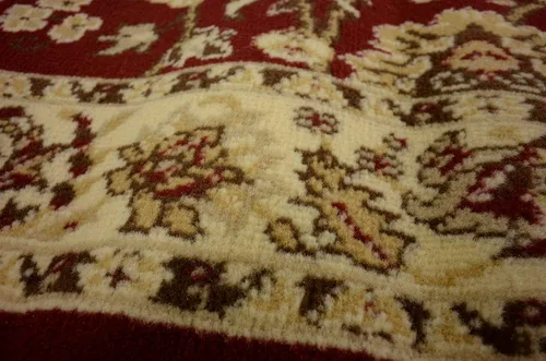 Vista 8 de Unique Loom Sialk Hill Collection - Alfombra de área - Washington (2 pies 11 pulgadas x 16 pies 5 pulgadas, color borgoña/crema)