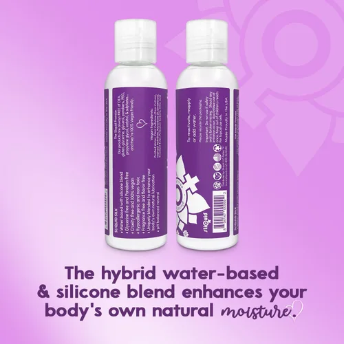 Vista 2 de Lubricante íntimo de seda Sliquid, tamaño de viaje - Lubricante híbrido a base de silicona y agua para mujeres, hombres y parejas, hipoalergénico