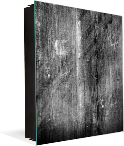 Vista 32 de Concept Crystal Gabinete decorativo de almacenamiento de llaves con tablero blanco de vidrio K10A: pestillo antiguo sin entrada
