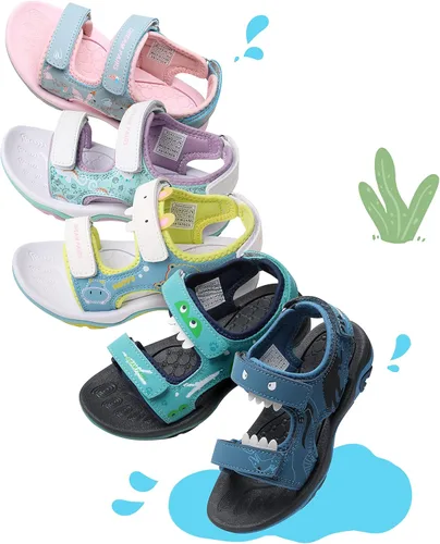 Vista 6 de DREAM PAIRS Sandalias deportivas de verano para niños y niñas, zapatos deportivos de agua para niños pequeños