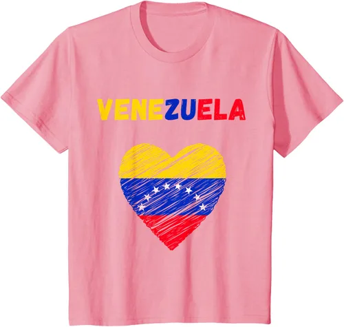 Vista 71 de Camiseta con la bandera venezolana con corazón de Venezuela, Negro