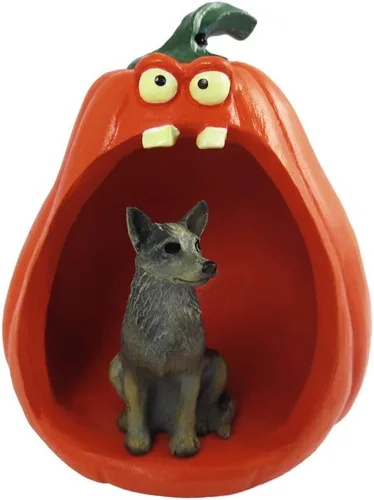 Vista 213 de Conversation Concepts Figura de Corgi galés de Halloween y calabaza Welsh Corgi Pembroke