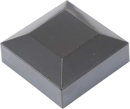 Vista 3 de Tapa cuadrada de plástico negro de 2 x 2 pulgadas para postes de valla de aluminio, tapas negras para postes (paquete de 8)