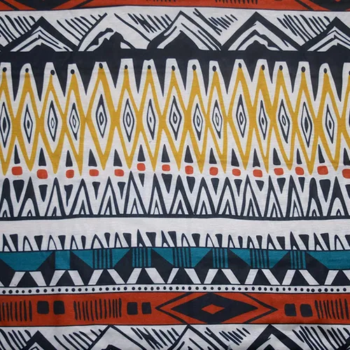 Vista 3 de Evolve Bufanda envolvente - Estampado tribal multicolor