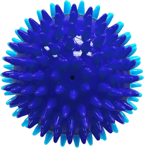 Vista 6 de Nerf Dog 9.4 cm TPR Pelota de chirrido con picos de 3 partes para perros - Azul oscuro/Azul claro