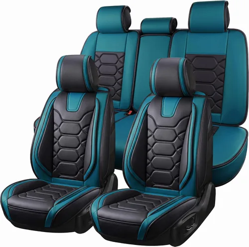 Vista 20 de OASIS AUTO Fundas para Asientos Delanteros de Automóvil, Fundas de Asiento Impermeables de Cuero Sintético para Automóviles Ajuste Universal
