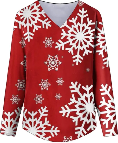 Vista 4 de Túnica de Navidad para mujer, diseño de muñeco de nieve, estampado gráfico, camisetas ligeras para correr