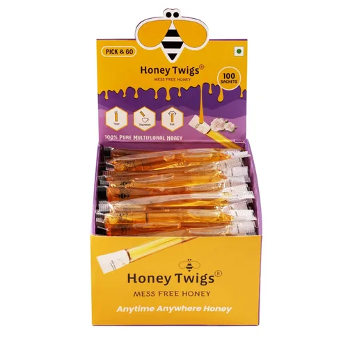 Vista 9 de Honey Twigs Honey Sticks Caja de regalo – 36 pajitas de miel natural de una sola porción – 8.47 onzas por paquete (0.28 oz por palo) Paquete