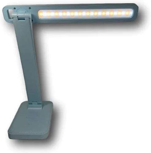 Vista 2 de Lámpara de escritorio LED inalámbrico recargable mini USB interruptor táctil regulador de regulación de ajuste de color (azul)