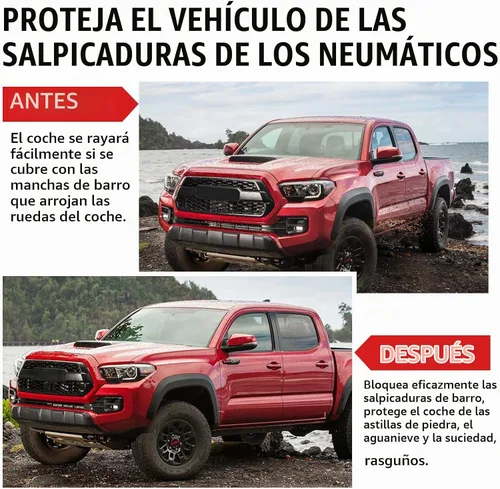 Vista 3 de Aletas de barro compatibles con protectores de barro Toyota Tacoma