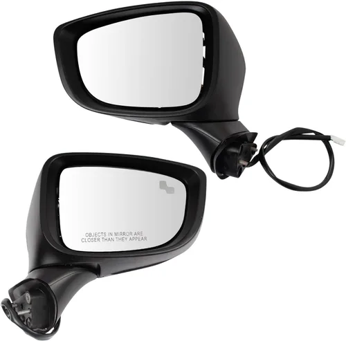 Vista 114 de TRQ Conjunto de 2 piezas de espejo lateral para conductor y pasajero, ajuste eléctrico, sin calefacción, sin memoria, color negro, compatible