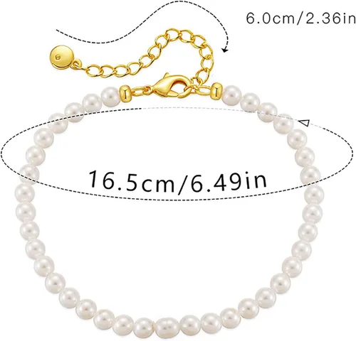 Vista 38 de Delicadas pulseras de oro para mujer, chapado en oro 18, ajustable, mal de ojo, mariposa, cuentas, perla, corazón, turquesa, hecha a mano para mujer