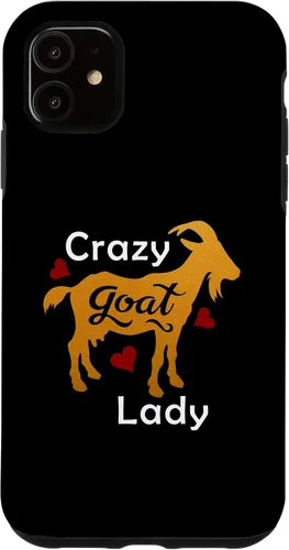 Vista 6 de Funda de regalo para iPhone 12 mini Crazy Goat Lady Gold Funny Meme Farm Life Goat Lover