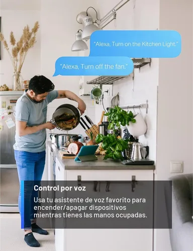 Vista 4 de TP-Link Tapo Smart Plug Mini 15A, enchufe Wi-Fi para casa inteligente, configuración súper fácil, compatible con Alexa y Google Home, no requiere