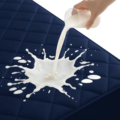 Vista 9 de Protector de colchón tamaño individual, protector de colchón impermeable ajustable hasta 16 pulgadas de profundidad, funda de colchón suave