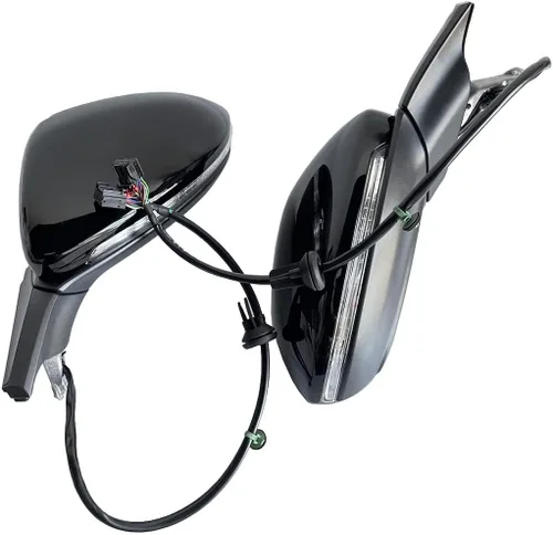 Vista 4 de Espejo retrovisor plegable automático con reversa, espejo lateral eléctrico plegable para VW Golf MK7 7.5 (Color Negro) Plegable eléctrico