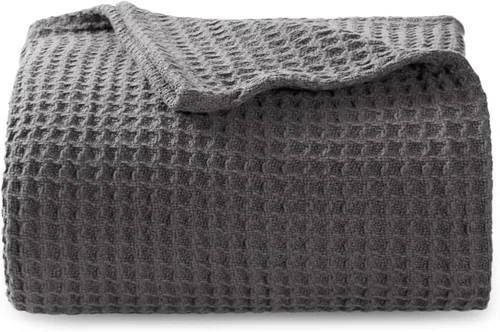 Vista 35 de Bedsure Gentlesoft - Manta de 100 % algodón, tamaño Twin XL, para dormitorio universitario, transpirable y suave, manta Twin de tejido waffle