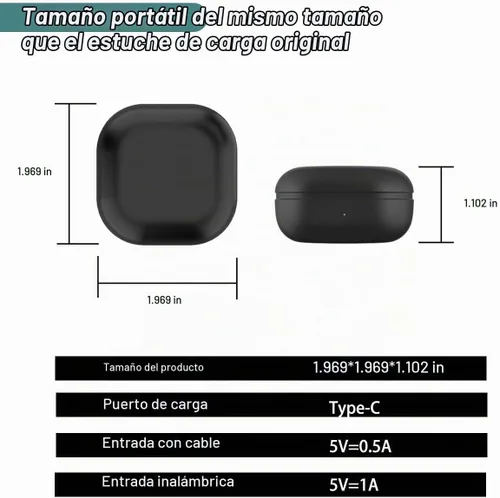Vista 4 de Kissmart - Funda de carga para auriculares Galaxy Buds Live SM-R180 (negro) Funda de cargador de repuesto para Samsung Galaxy Buds Live Auriculares