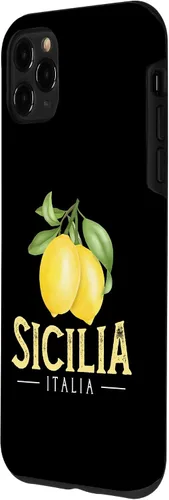 Vista 2 de iPhone 11 Pro Max Sicilia Italia Limones italianos Funda siciliana orgullosa