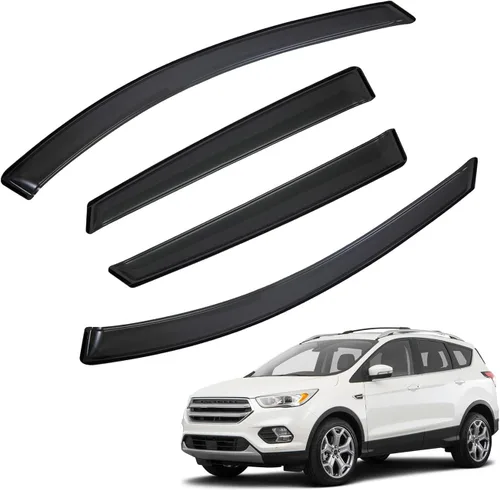 Vista 23 de Protectores de lluvia en canal compatibles con Isuzu D-Max 2004-2010 Double/EXT CAB; 2004-2012 Chevrolet/GMC Colorado/Canyon Crew Cab solamente