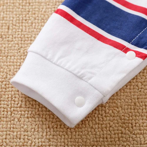 Vista 6 de Ropa de bebé niño de dibujos animados con estampado de astronauta, mameluco, mono, trajes de primavera y otoño
