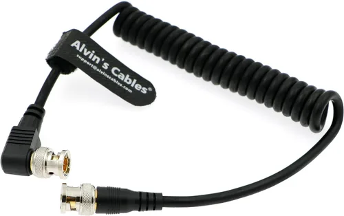 Vista 7 de Alvin's Cables BNC macho de ángulo recto a BNC hembra SDI Cable para cámara 50 ohmios