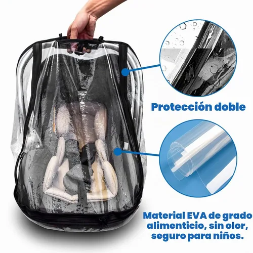 Vista 5 de Cubierta de lluvia para asiento de coche,EVA de grado alimenticio,Cubierta