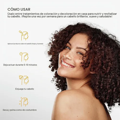Vista 4 de Tratamiento nutritivo de mascarilla capilar pH Plex, fortalece el cabello entre la coloración y el blanqueo, resultados de calidad de salón en casa