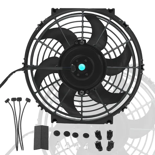 Vista 8 de Ventilador de enfriamiento del radiador eléctrico universal de 7 pulgadas con kit de montaje de 12V 800 CFM