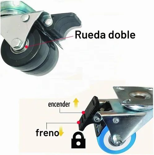 Vista 3 de Ruedas para nevera y congelador, resistente, universal, ancho de la carretilla de 20.9-32.7 in, base de lavadora, soporte móvil para secadora y base