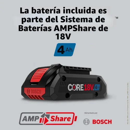 Vista 15 de BOSCH Kit extractor de polvo móvil GDE18V-26DB15 SDS-plus® Bulldog™ con (1) batería de alimentación avanzada CORE18V® de 4 Ah