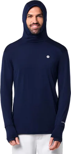 Vista 8 de Coolibar Sudadera con capucha UPF 50+ Agility Performance para hombre, protección solar