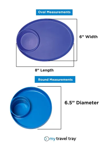 Vista 7 de My Travel Tray Round, fabricado en Estados Unidos. Convierte el portavasos existente en bandeja y portavasos para asiento de automóvil para niños