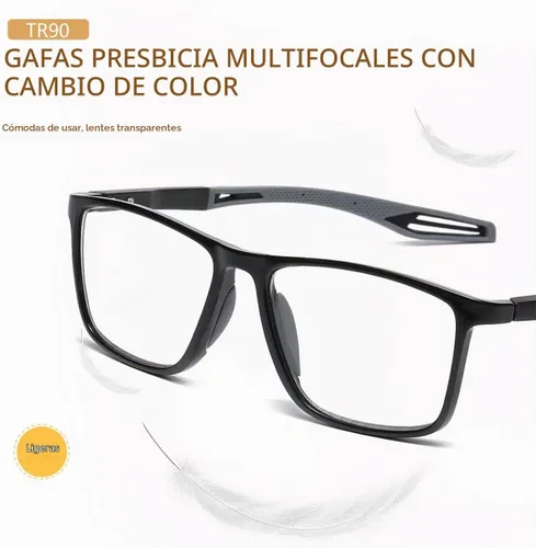 Vista 8 de Gafas de lectura multienfoque progresivas fotocromáticas con bisagras de resorte Gafas de sol de transición anti luz azul