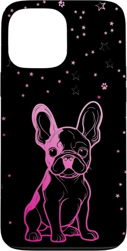 Vista 24 de Funda para iPhone 16 Bulldog francés con patrones abstractos para amantes de los perros