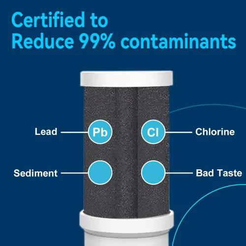 Vista 3 de ALTHY Sistema de filtración de agua de acero inoxidable, purificador de filtro de agua de 400 galones sin BPA para grifo de fregadero, certificado
