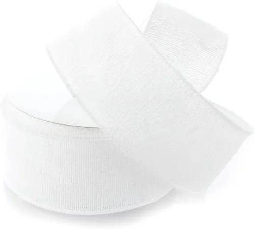 Vista 8 de Ribbon Traditions 815 - Cinta de arpillera con cable de 2.5 pulgadas, color crema, 10 yardas