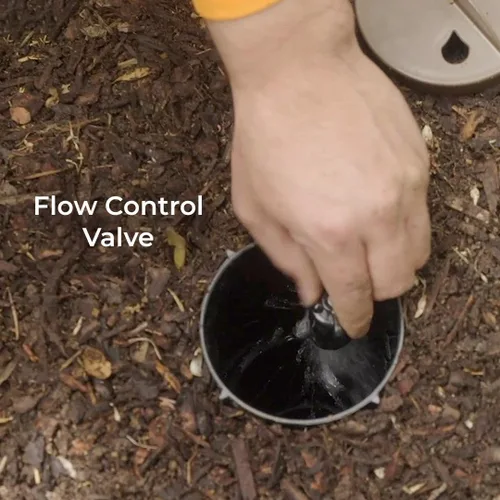 Vista 3 de Root Quencher - Gotero subterráneo profundo, riego de raíces de árboles y plantas, riego por goteo y estaca de fertilizante