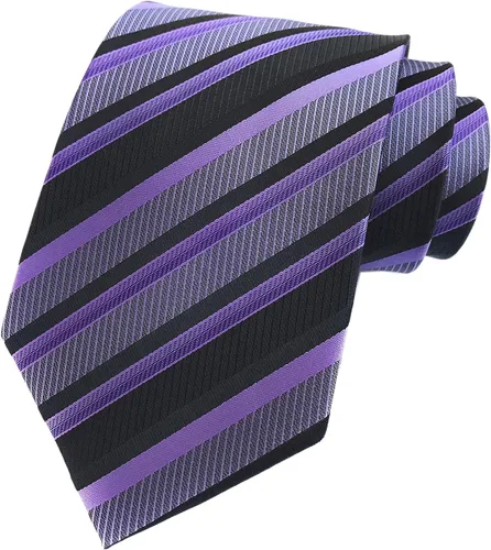 Vista 153 de Secdtie Corbata clásica de seda tejida jacquard a rayas para hombre