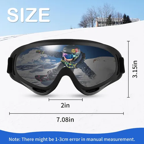 Vista 2 de SooGree Gafas de esquí para Hombres Mujeres Niños Jóvenes Niños o Niñas Gafas de nieve para snowboard Gafas de esquí resistentes al viento y al