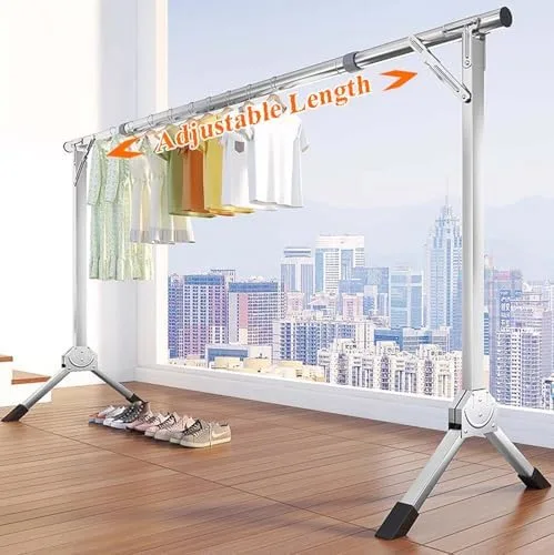 Vista 3 de Collapsible Clothes Drying Rack, Heavy Duty 201 Stainless Steel, Space Saving Foldable Laundry Rack, Portable Garment Dryer for Indoor/Outdoor Use