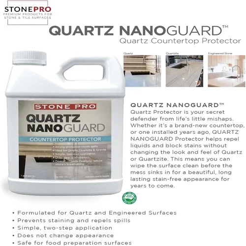 Vista 2 de Stone Pro Kit de protección de cuarzo Nanoguard - Limpiador y sellador