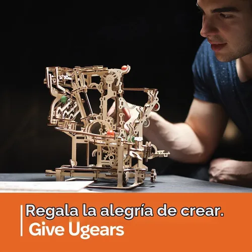 Vista 6 de UGEARS - Rompecabezas de madera 3D para adultos, modelo de madera