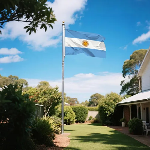 Vista 5 de Bandera argentina de 3 x 5 pies para fiestas, desfiles, eventos deportivos, fiestas patrióticas, decoración interior y exterior