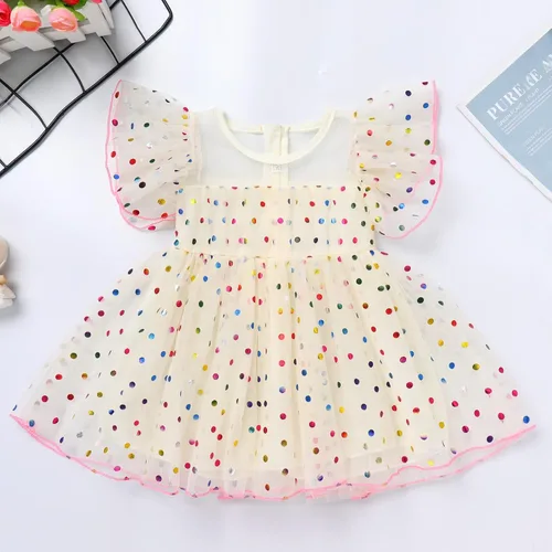 Vista 3 de Baby Girls Tutu Dress Sparkle Sequin Heart Princess Birthday Pageant Wedding Party Dresses Ruffle Tulle Gown Outfits